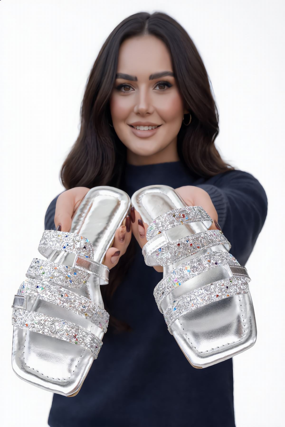 Simli Kadın ev Terliği