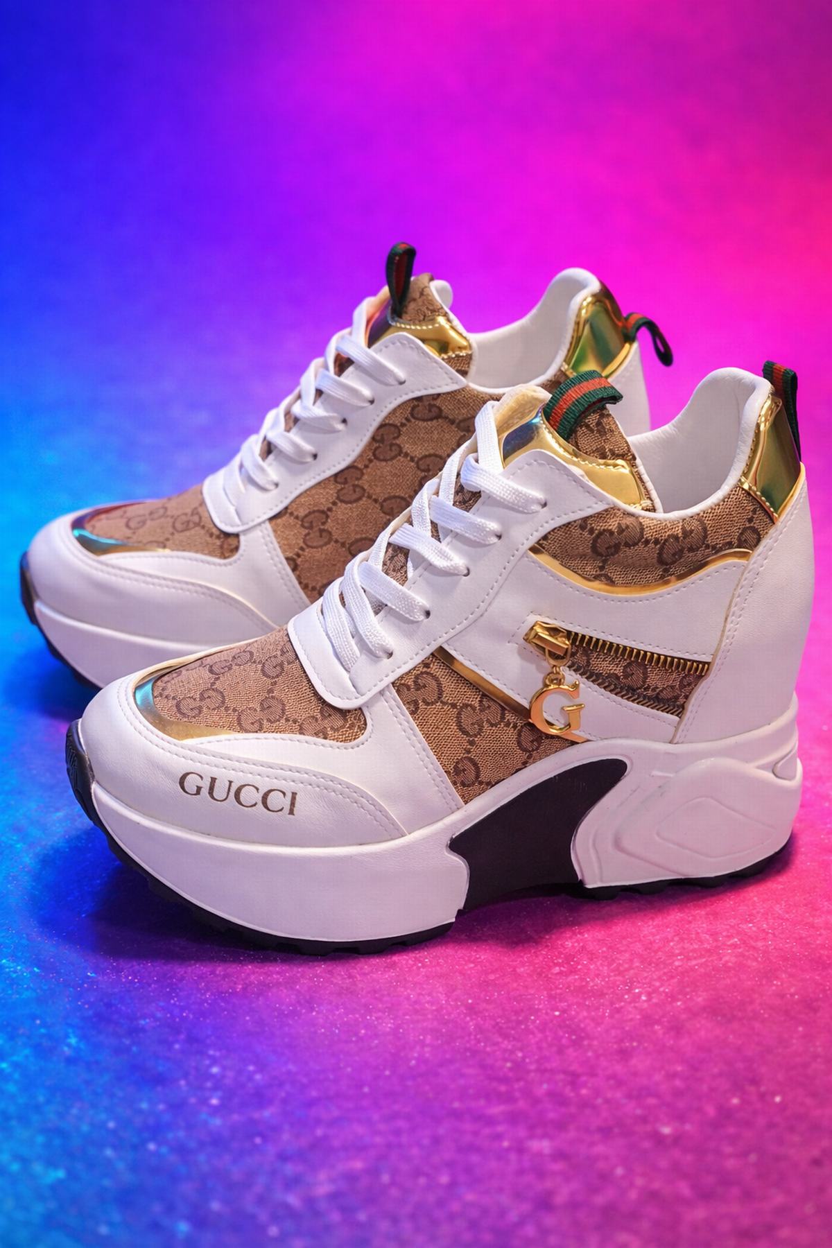 Gizli Yüksek Topuklu Kadın Spor Ayakkabı