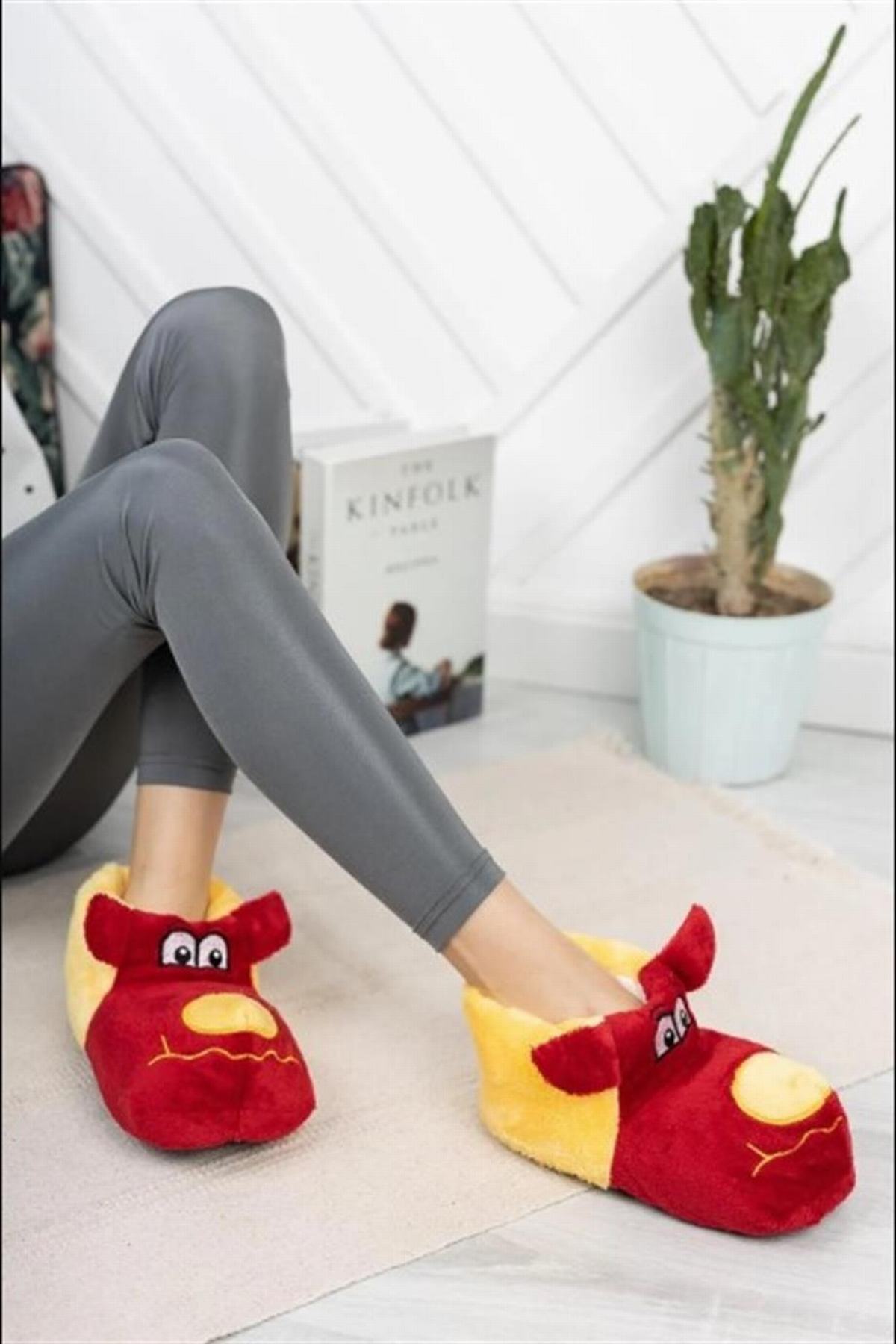 Kadın Erkek Köpek Figürlü Panduf Ev Terliği