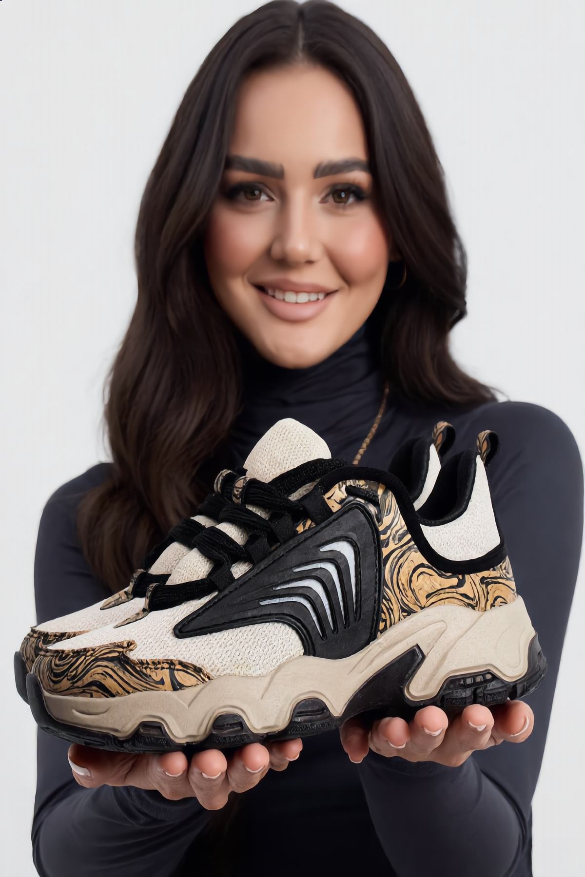 Yeşil Beyaz Kadın Spor Ayakkabı